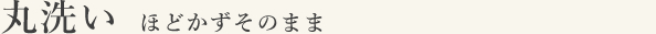 丸洗い ほどかずそのまま