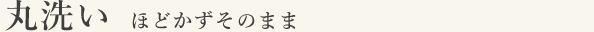 丸洗い ほどかずそのまま